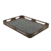 Cane weave style wooden tray