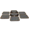Cane weave style wooden set of 6 coasters